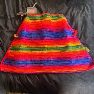 Handmade crochet corset back halter top